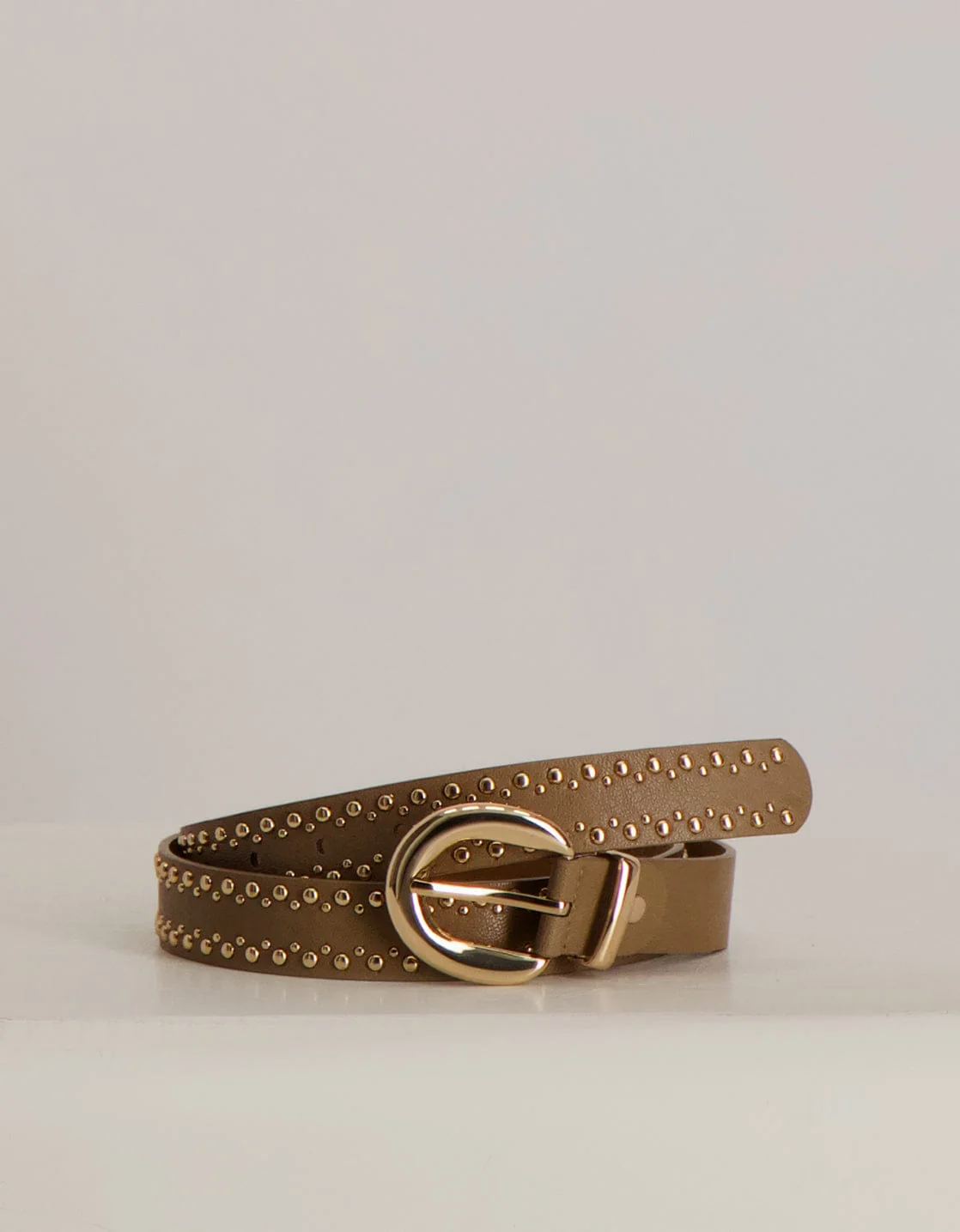 Belt | Goud / Bruin