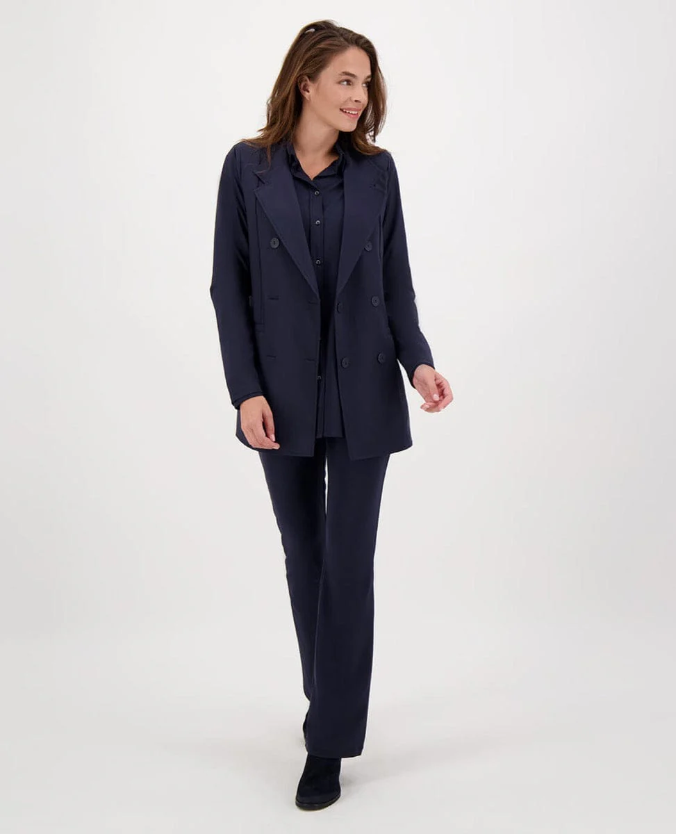 Blazer Double-Breasted Travel | Donkerblauw - Image 6