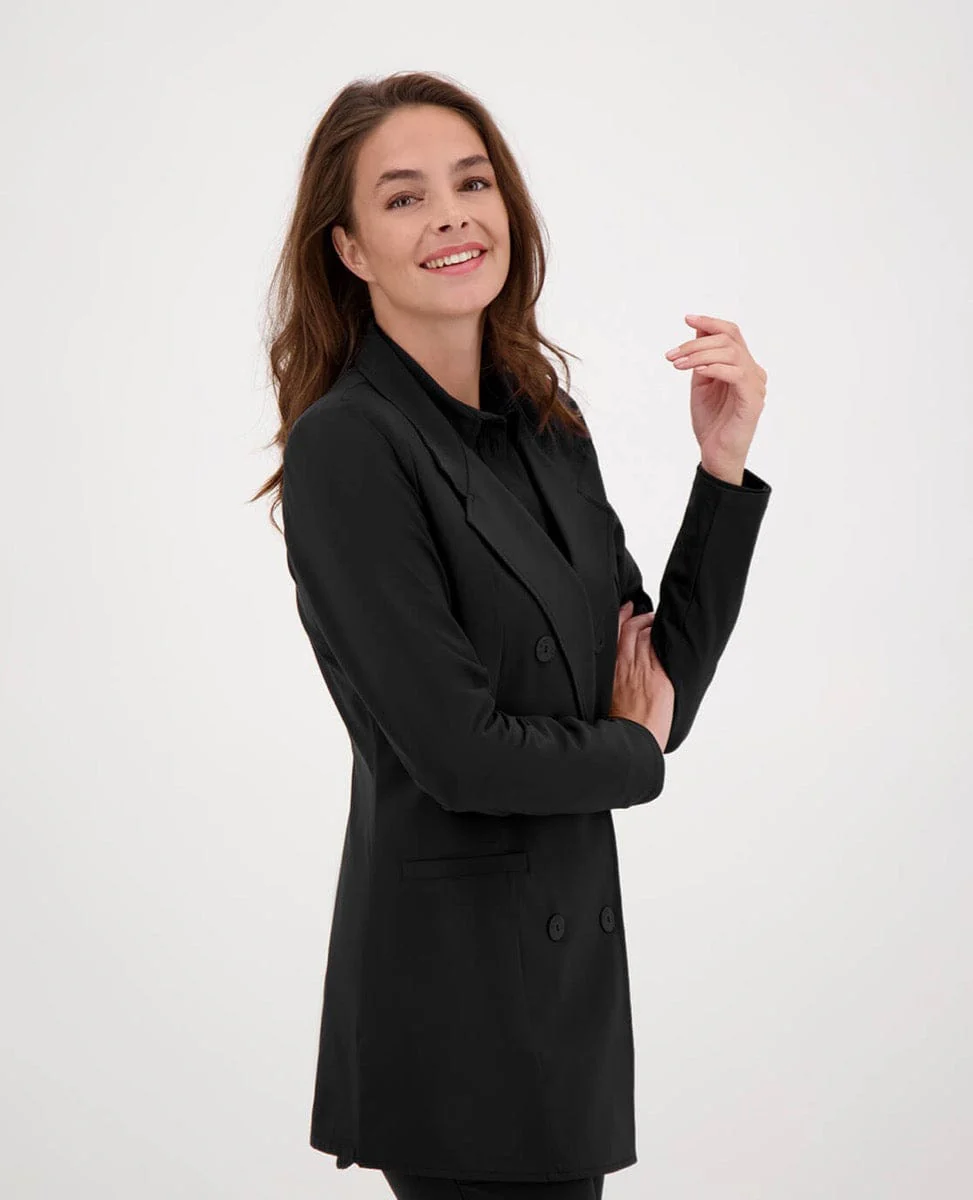 Blazer Double-Breasted Travel | Zwart - Image 3