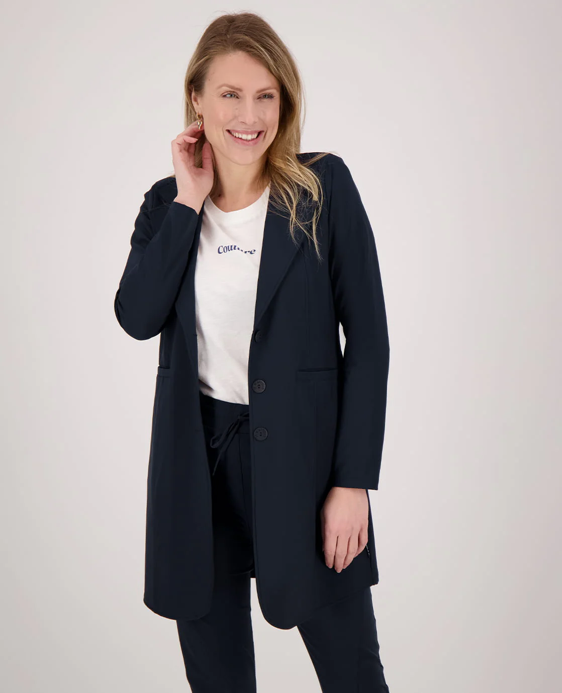 Blazer Longue Travel | Donkerblauw - Image 3