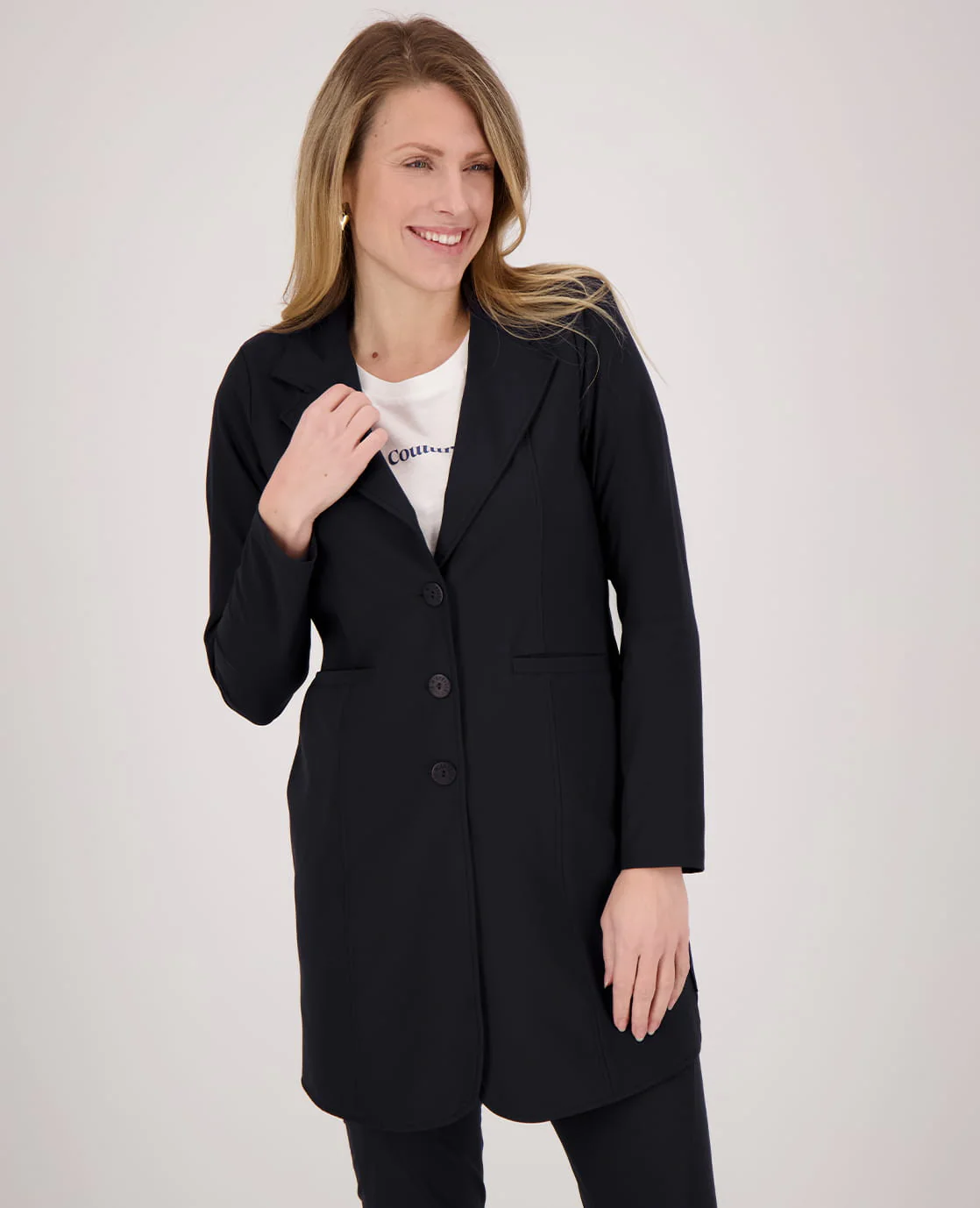 Blazer Longue Travel | Zwart - Image 3