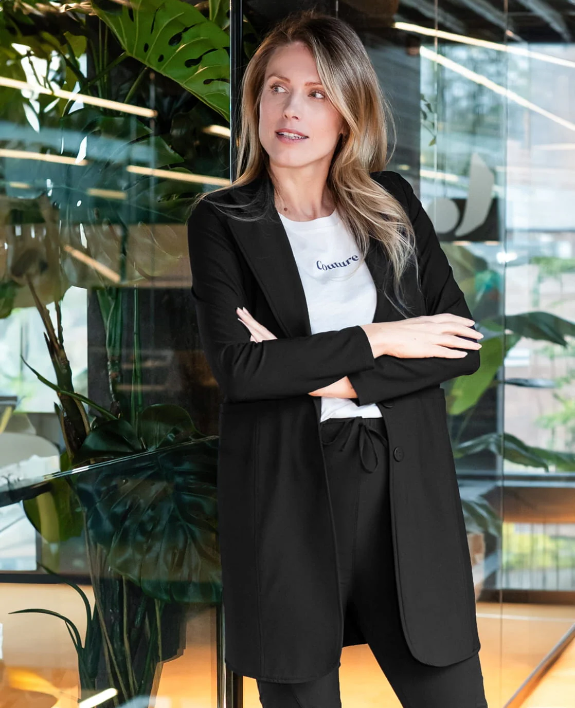 Blazer Longue Travel | Zwart - Image 8