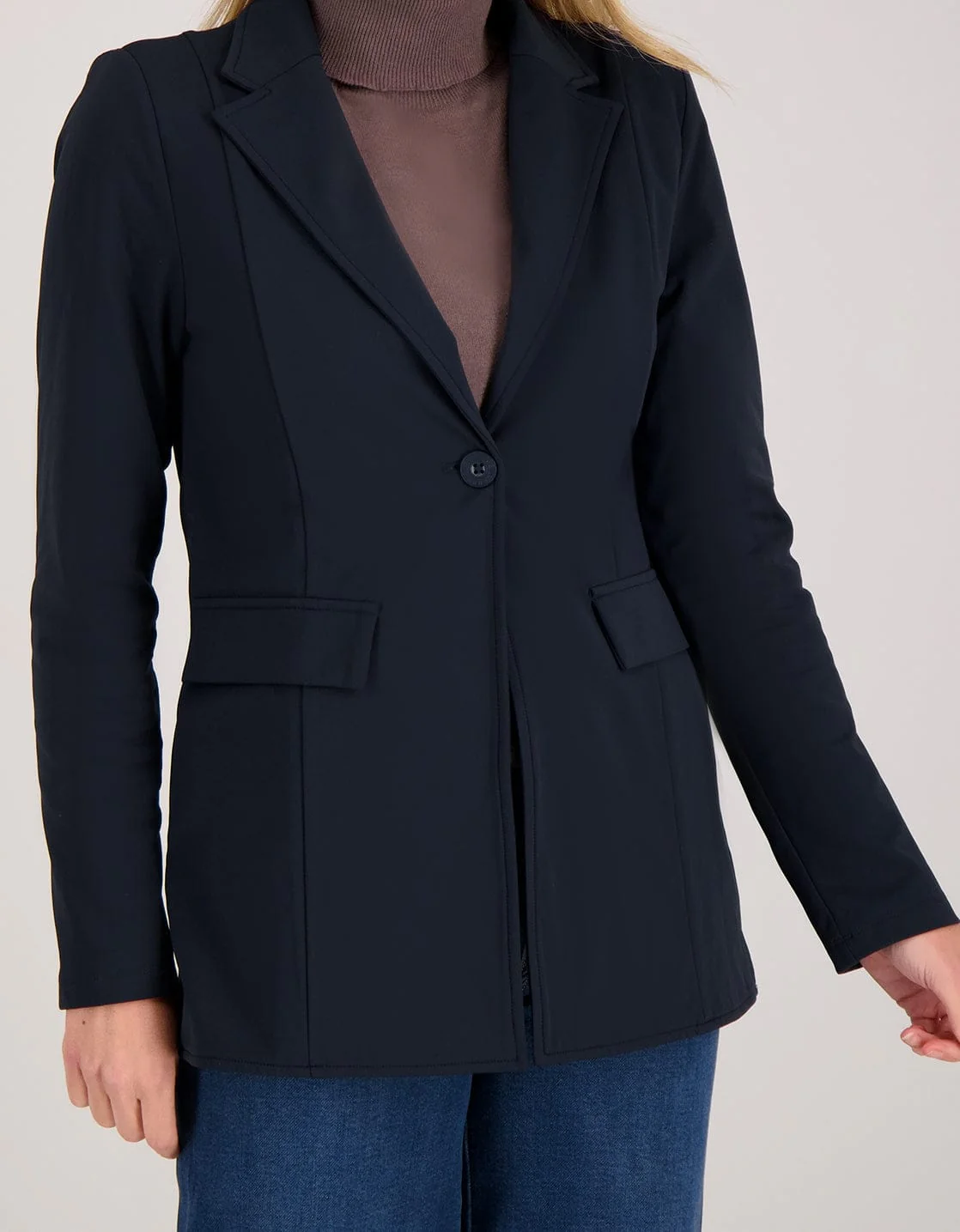 Blazer Straight Travel Brushed | Donkerblauw - Image 3