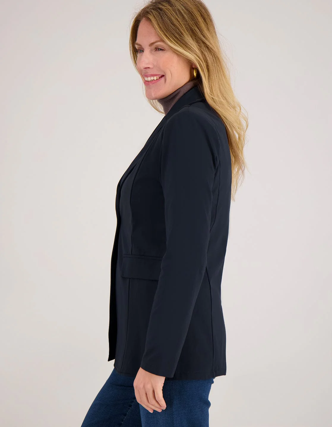 Blazer Straight Travel Brushed | Donkerblauw - Image 4