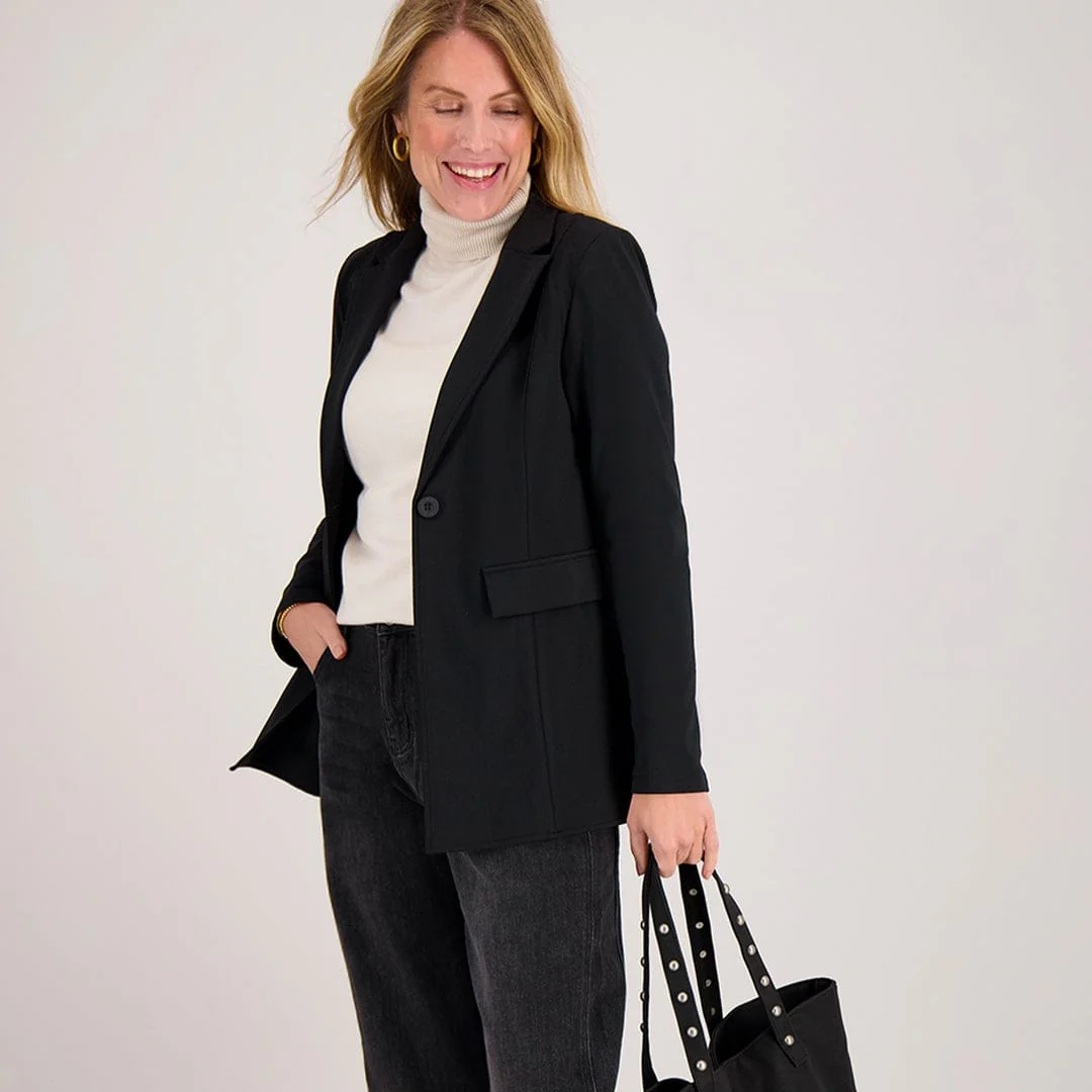 Blazer Straight Travel Brushed | Zwart - Image 11