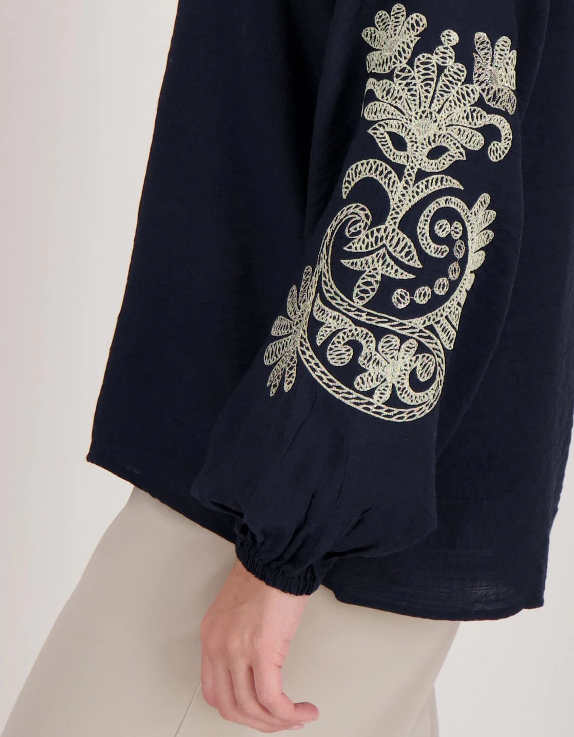 Blouse Bobby | Donkerblauw - Image 3