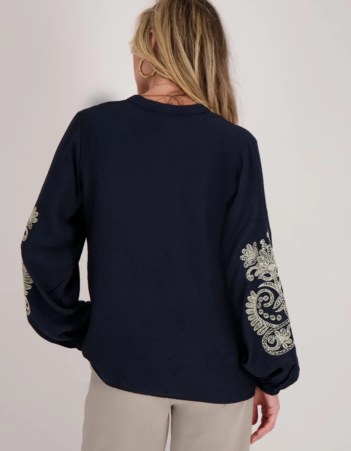Blouse Bobby | Donkerblauw - Image 5
