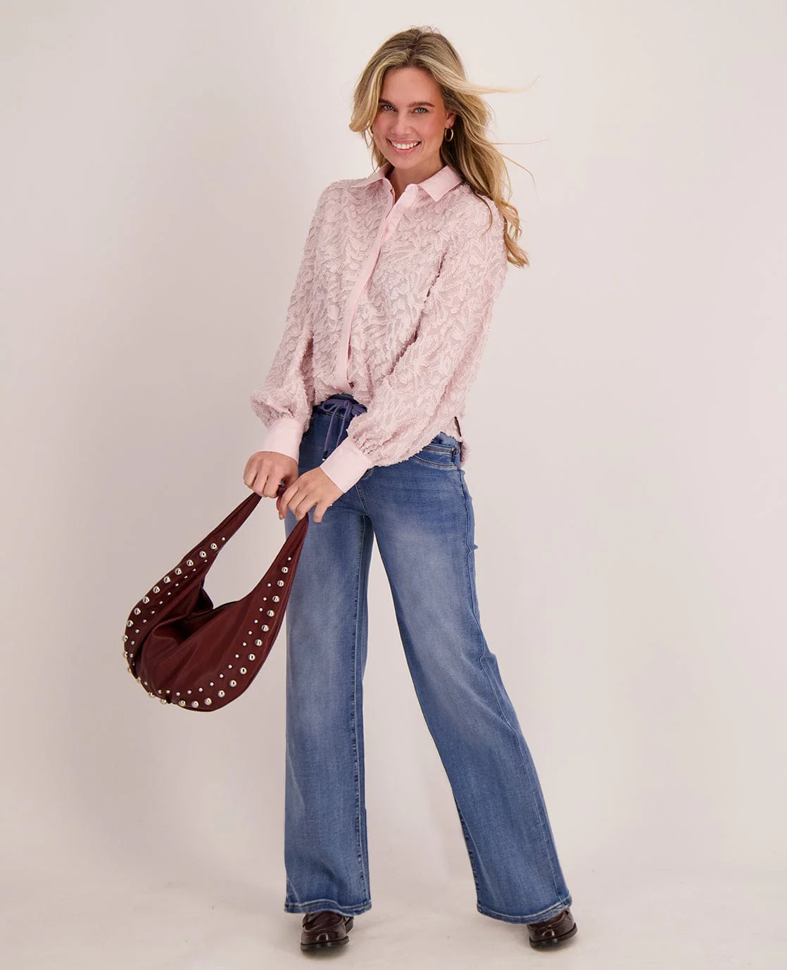 Blouse Jacquard | Soft Pink - Image 10