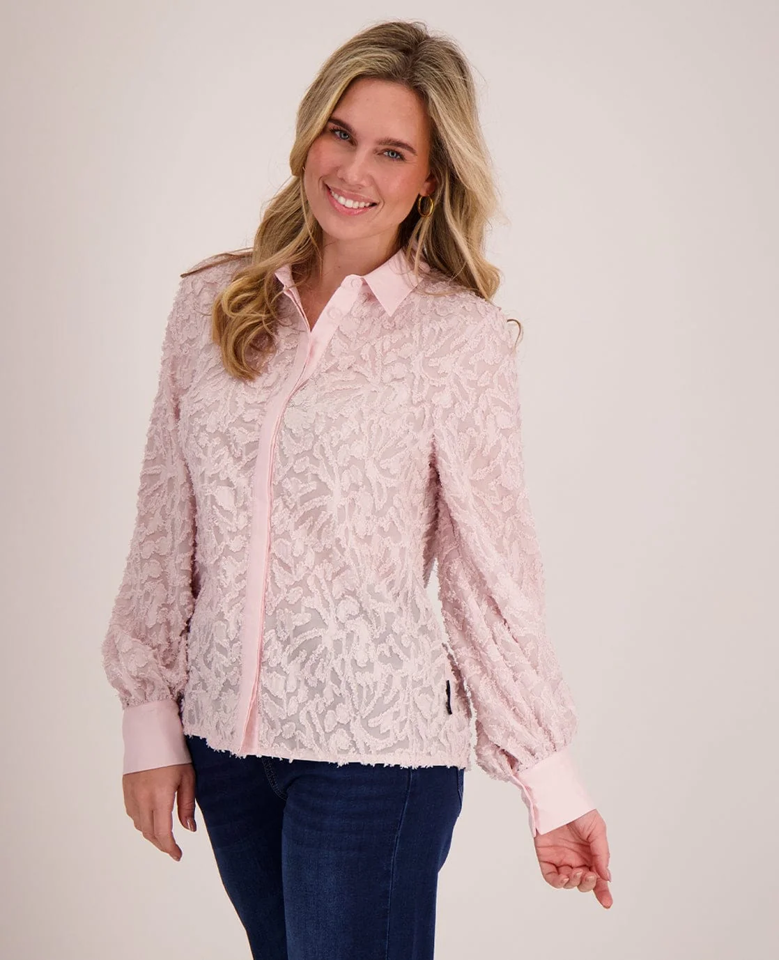 Blouse Jacquard | Soft Pink - Image 4