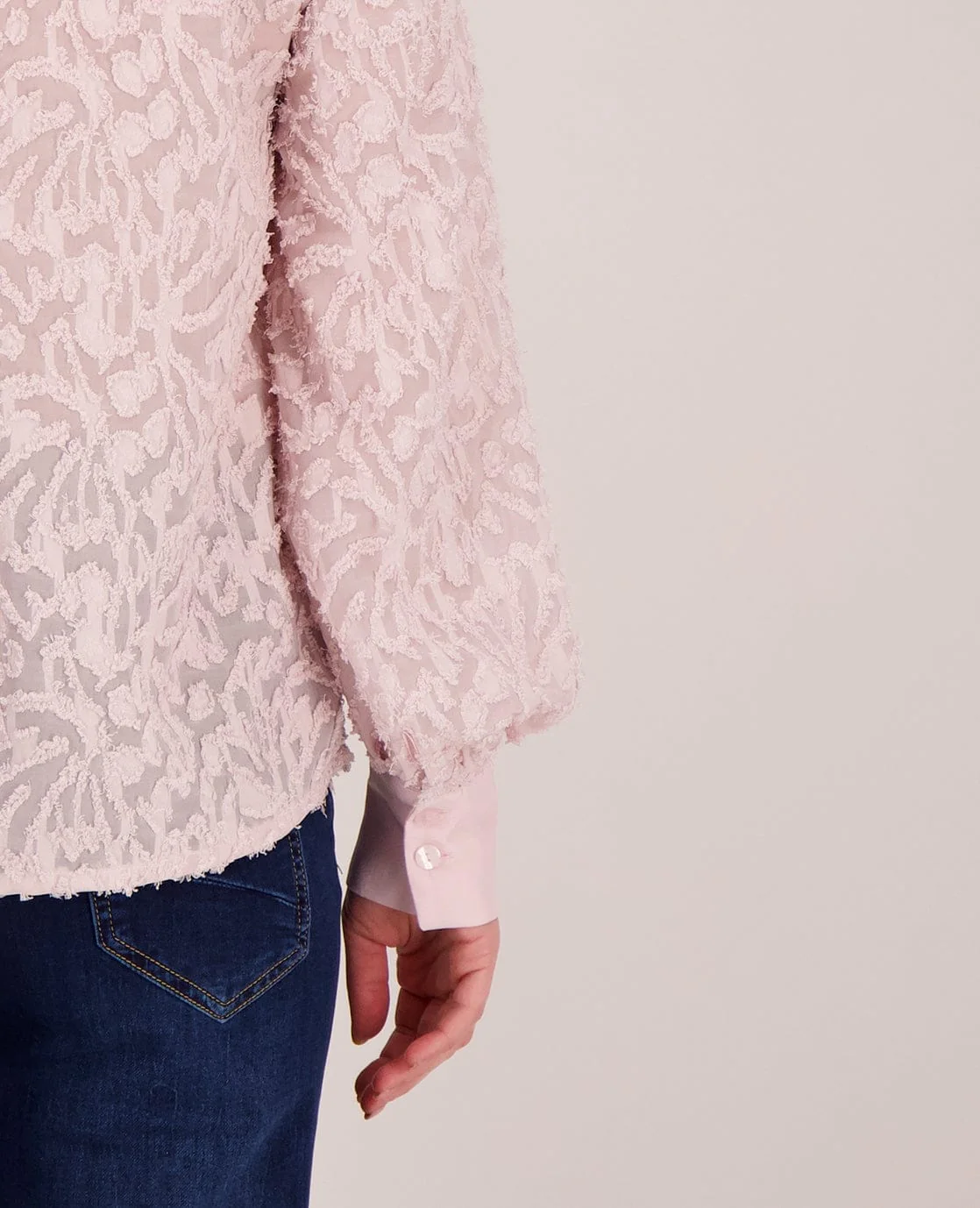 Blouse Jacquard | Soft Pink - Image 5