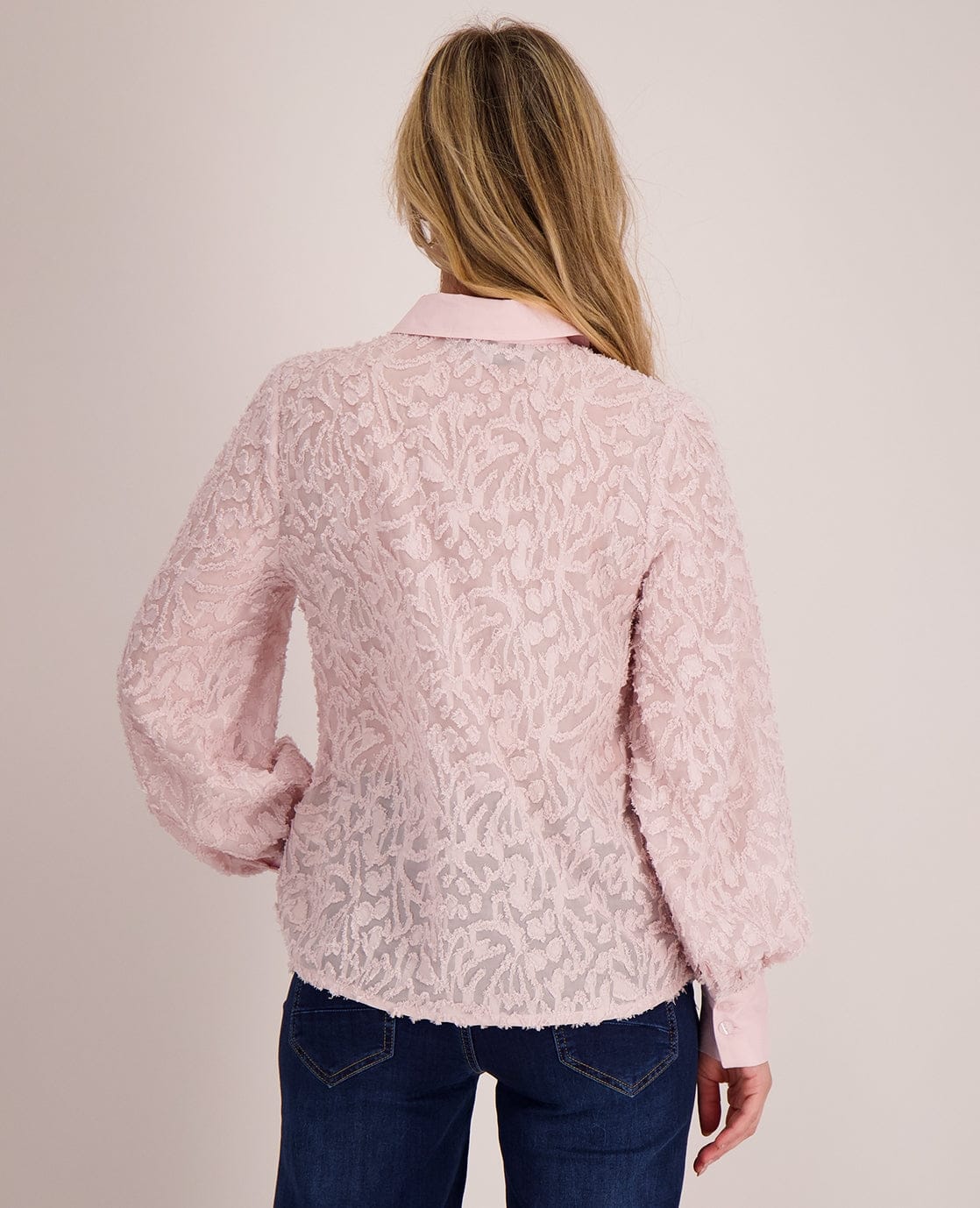 Blouse Jacquard | Soft Pink - Image 6