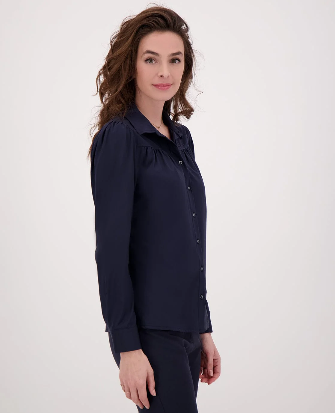 Blouse Joëlle Travel | Donkerblauw - Image 4
