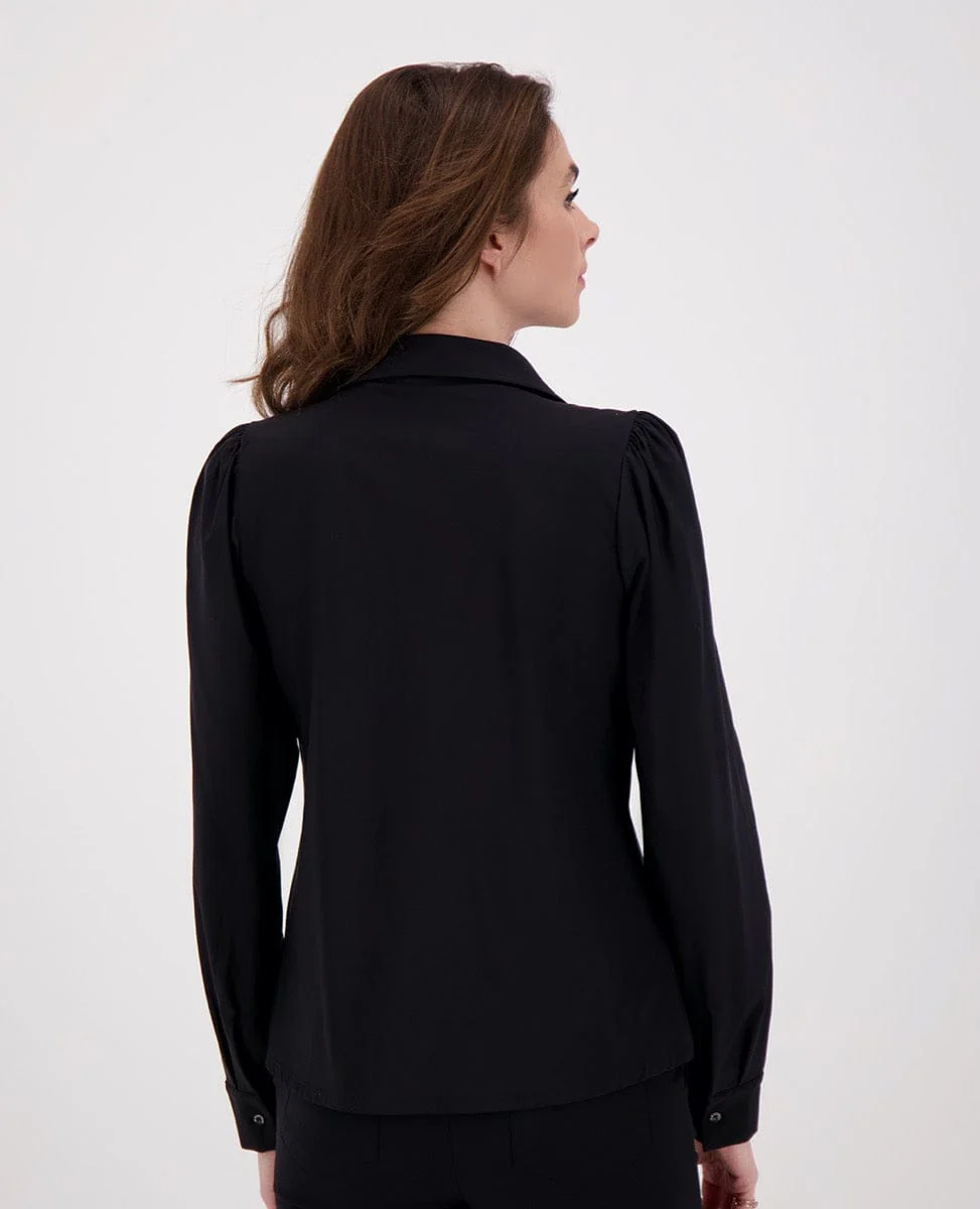 Blouse Joëlle Travel | Zwart - Image 6