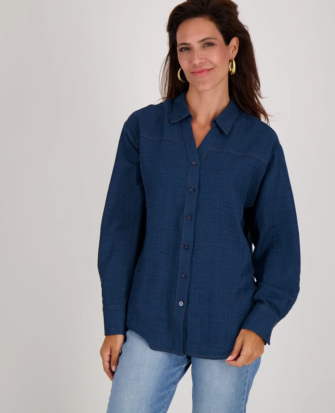 Blouse Olivia | Midnight Denim - Image 3