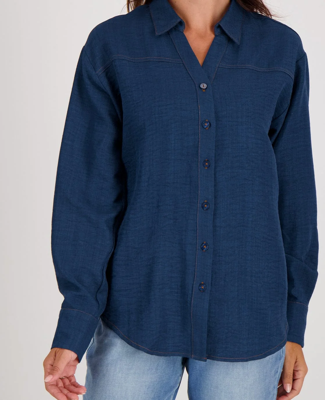Blouse Olivia | Midnight Denim - Image 4