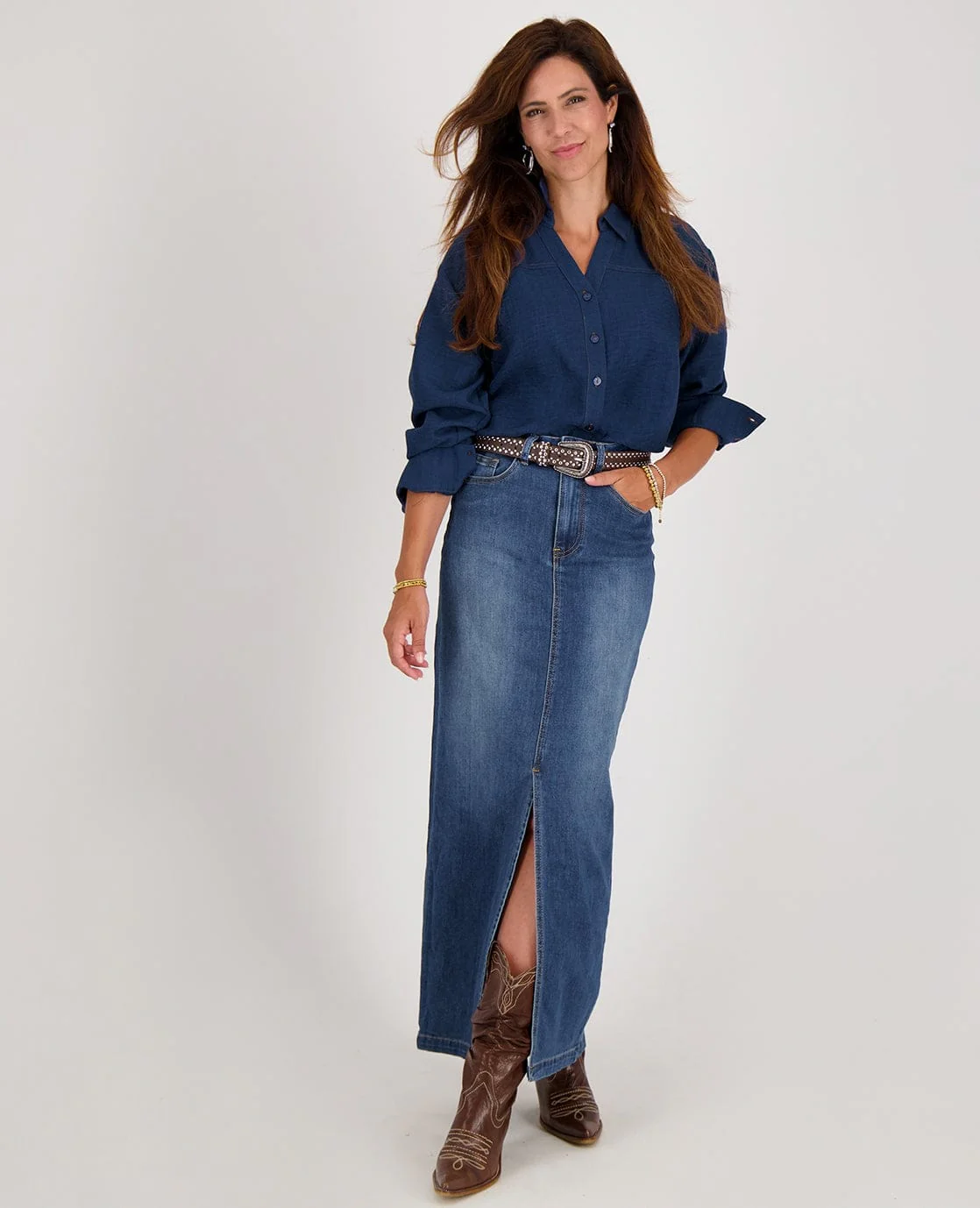 Blouse Olivia | Midnight Denim - Image 8