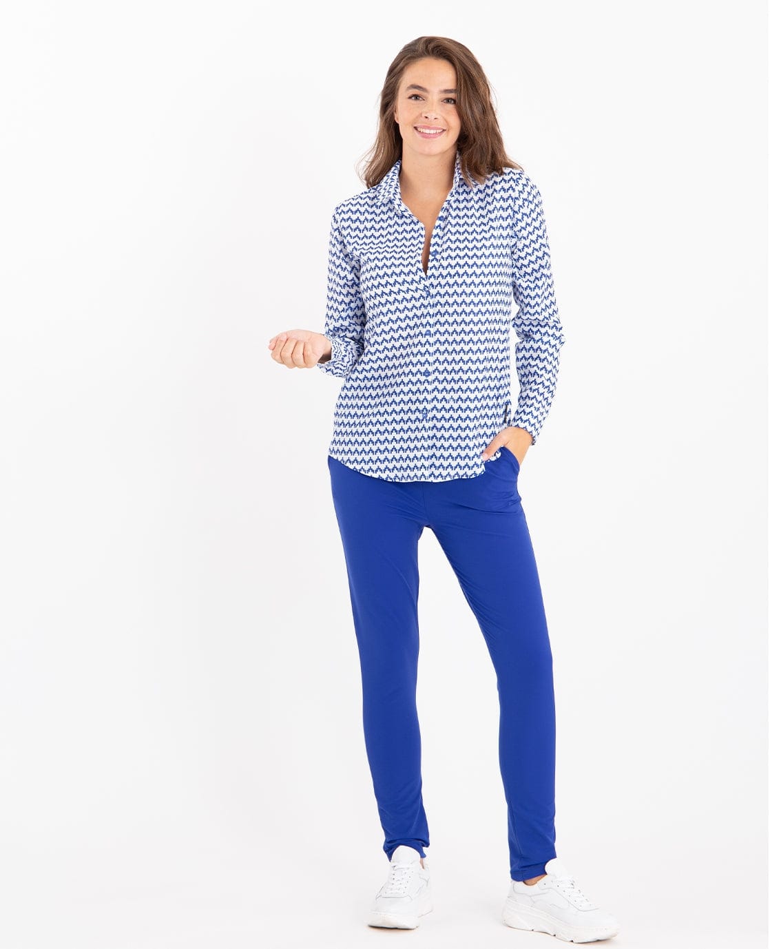 Blouse Perfecte | Royal Blue/Blanc - Image 5