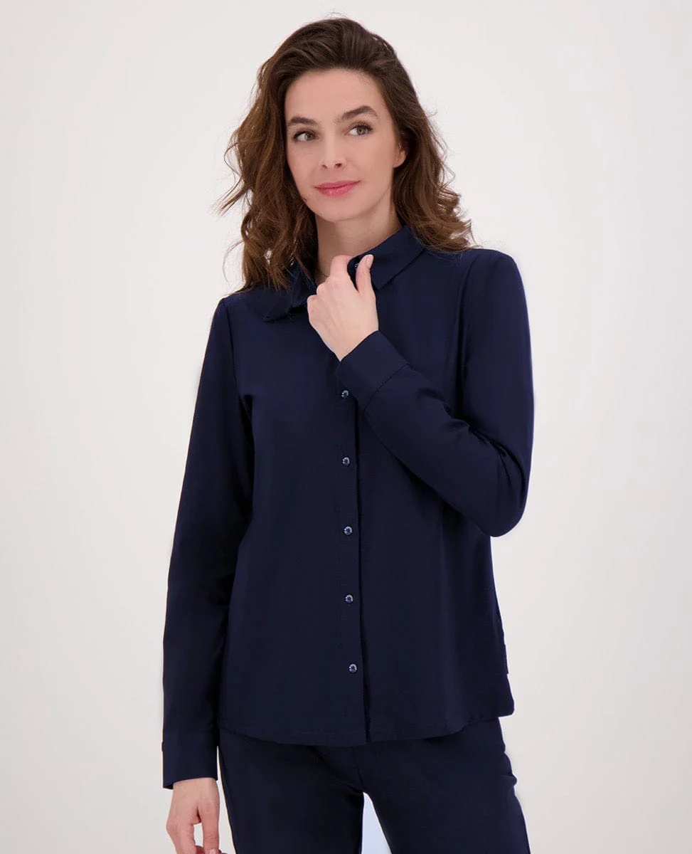 Blouse Perfecte Travel | Donkerblauw - Image 3