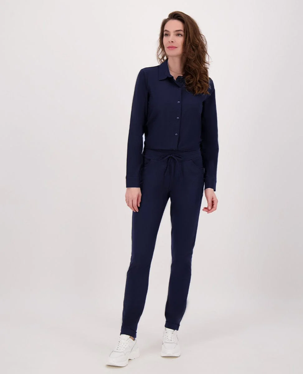 Blouse Perfecte Travel | Donkerblauw - Image 5