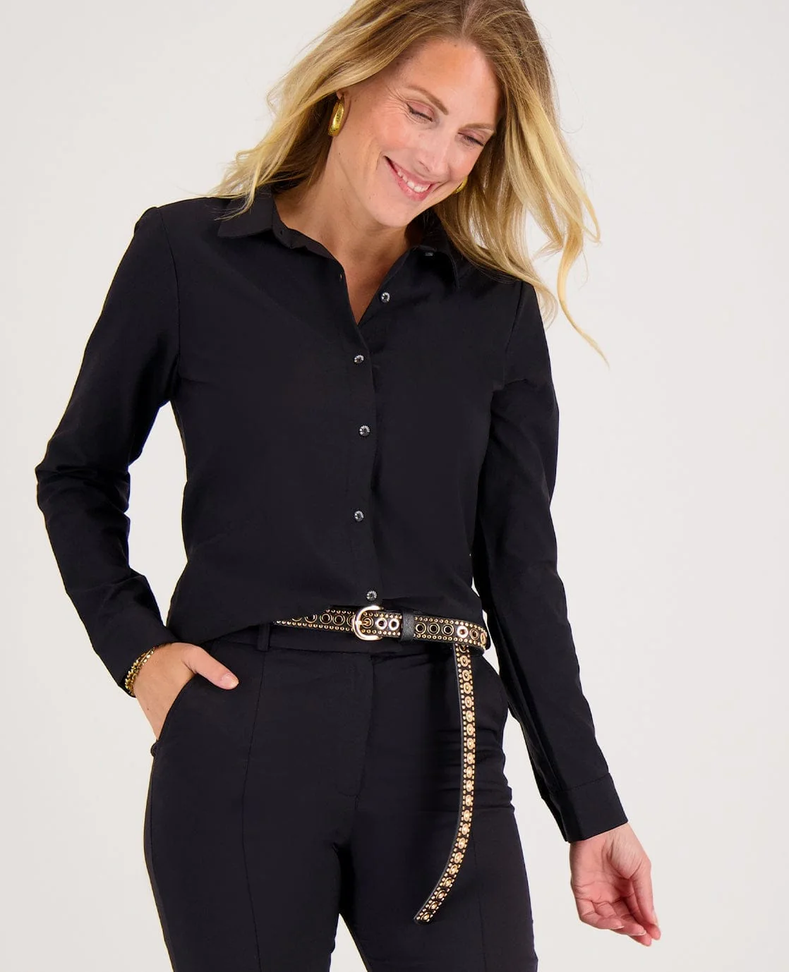 Blouse Perfecte Travel | Zwart - Image 6