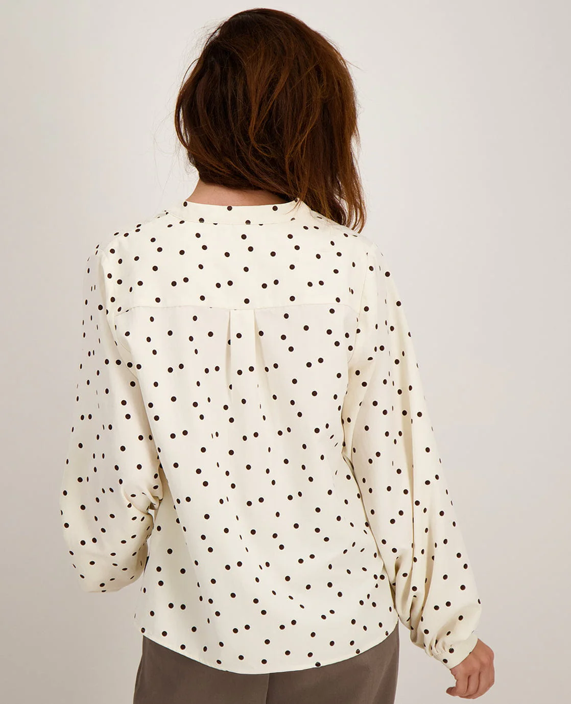 Blouse Roxy | Porcelain White / Espresso - Image 4