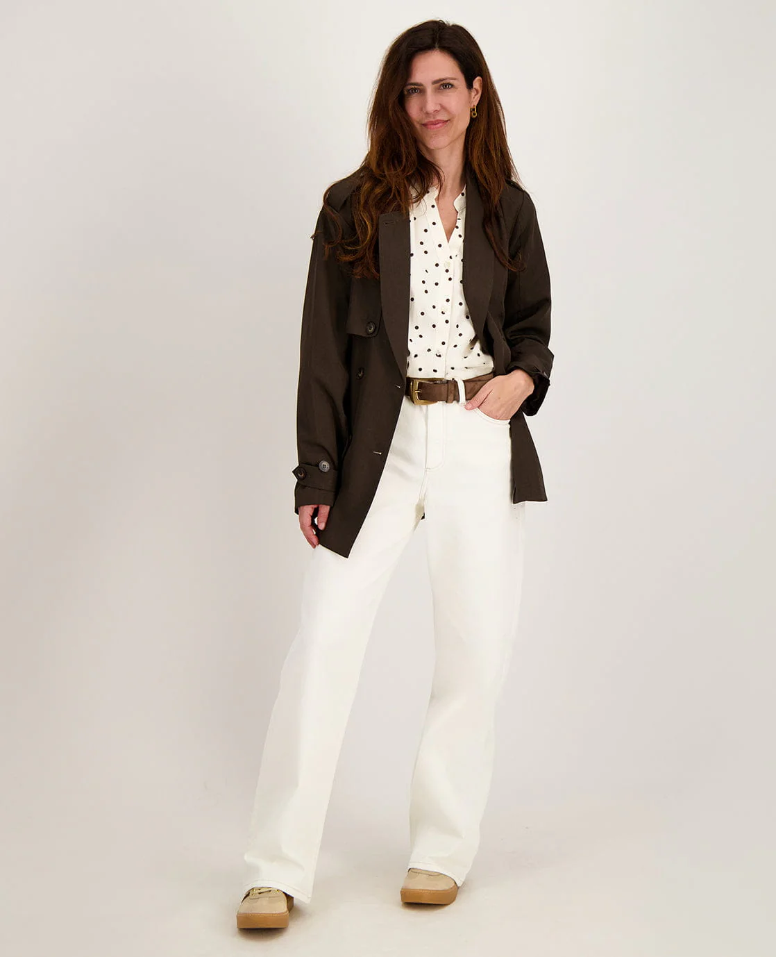 Blouse Roxy | Porcelain White / Espresso - Image 5