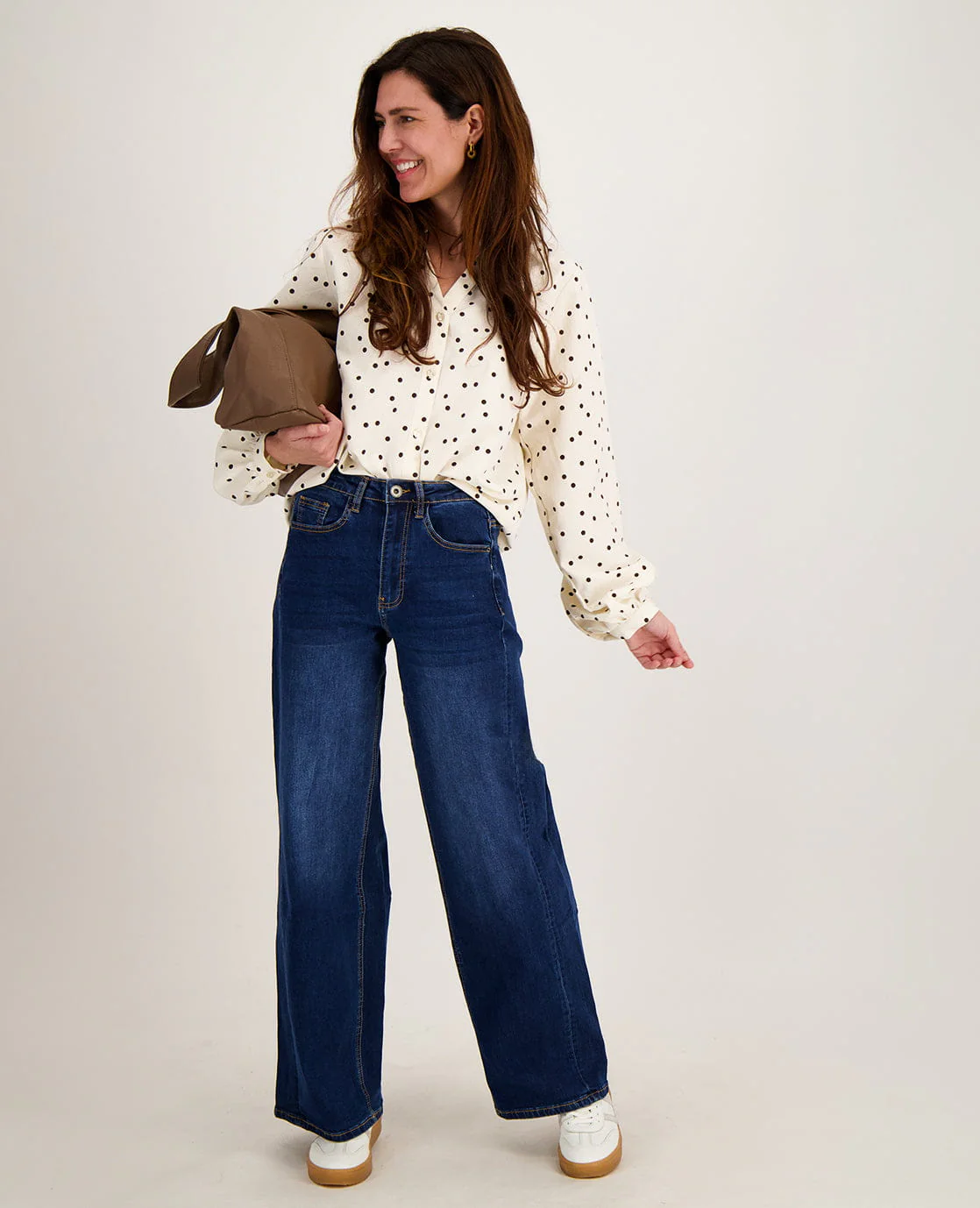 Blouse Roxy | Porcelain White / Espresso - Image 6