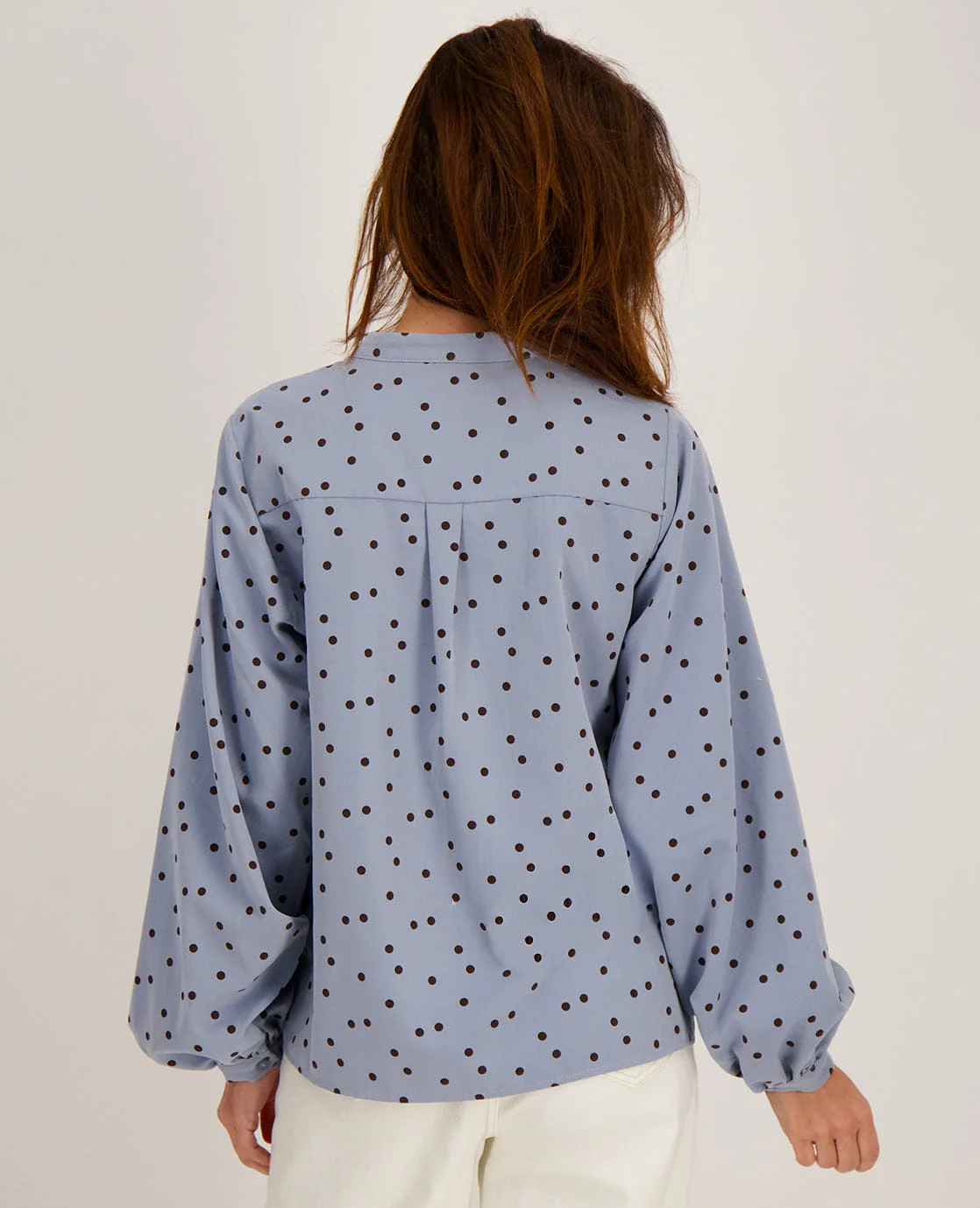 Blouse Roxy | Soft Blue / Espresso - Image 5