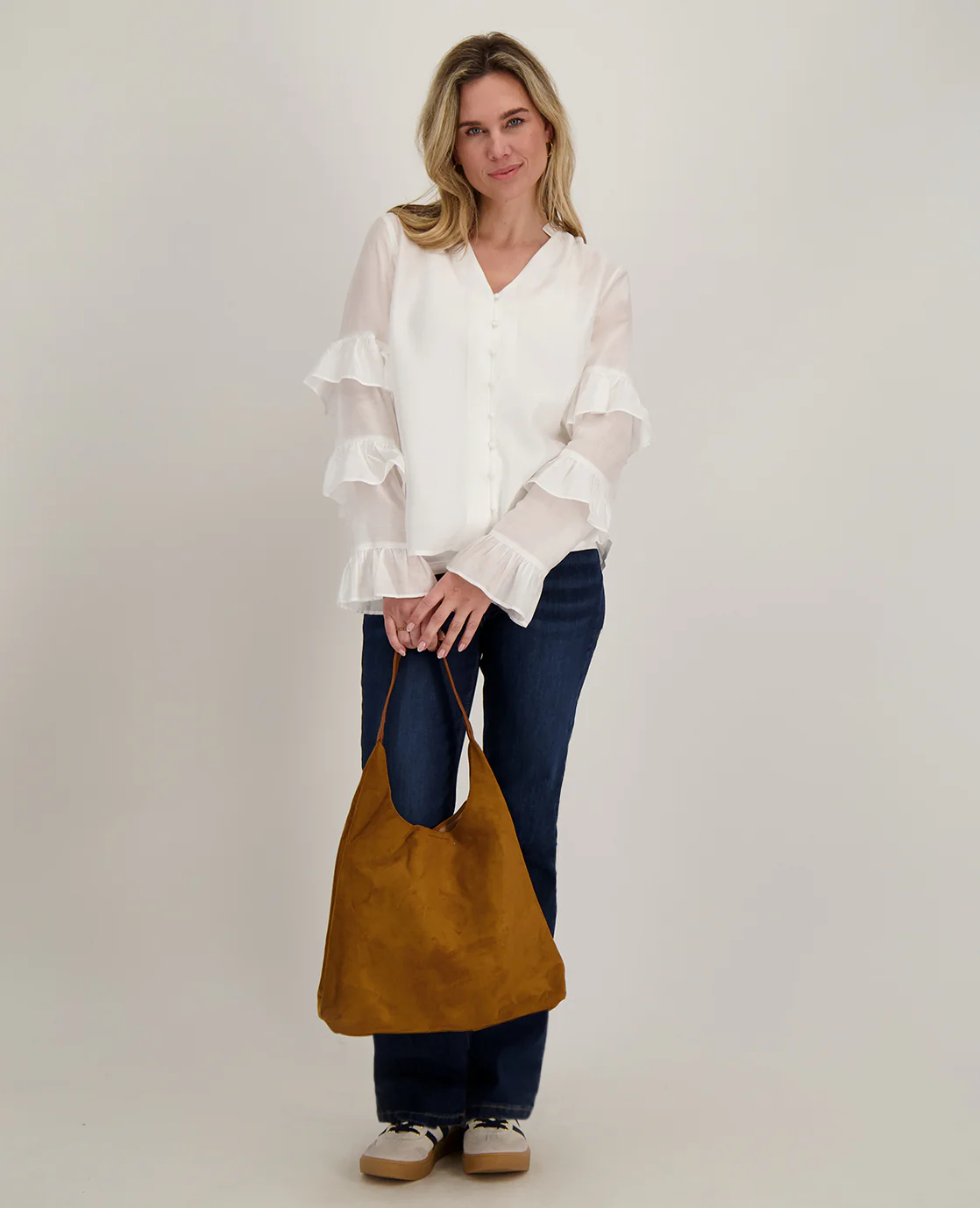 Blouse Ruffle | Off White - Image 11