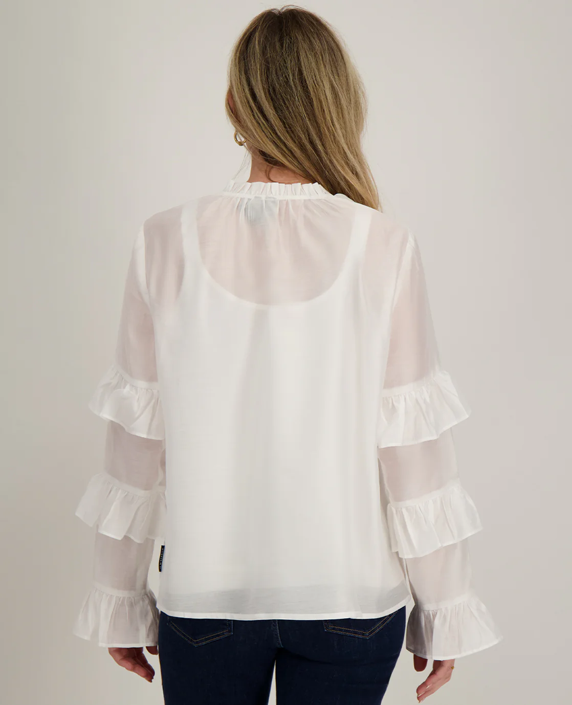Blouse Ruffle | Off White - Image 6