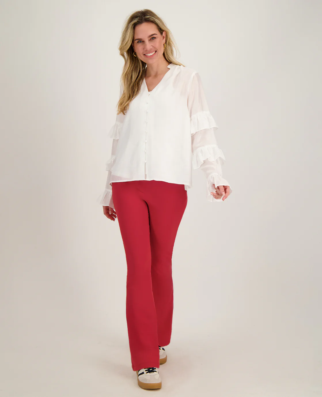 Blouse Ruffle | Off White - Image 8