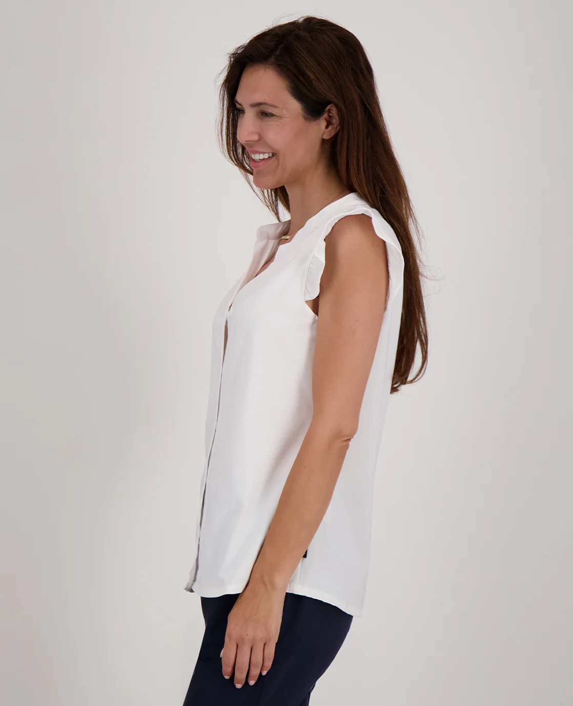 Blouse Ruffle Travel | Wit - Image 4
