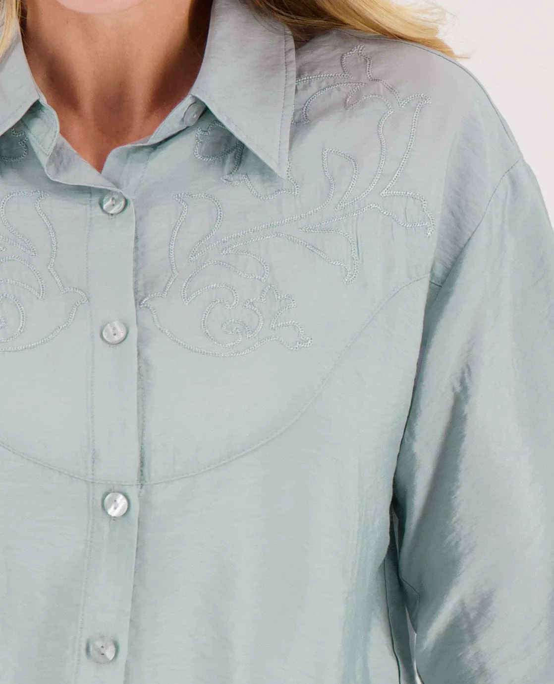 Blouse Sam | Soft Grey - Image 3