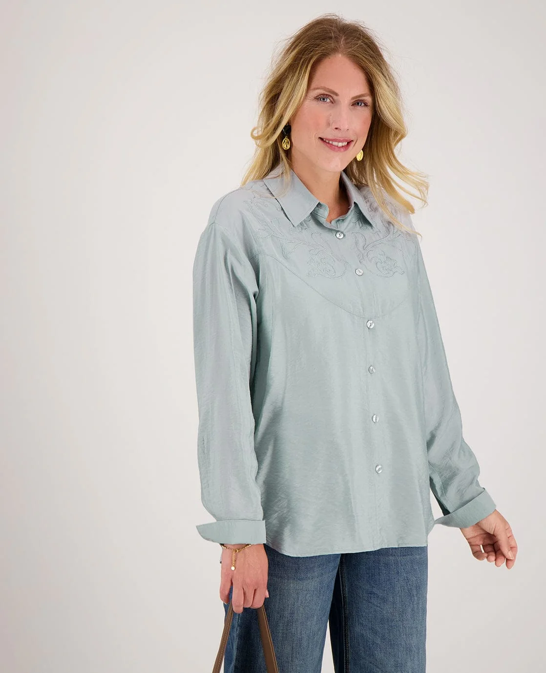 Blouse Sam | Soft Grey - Image 4