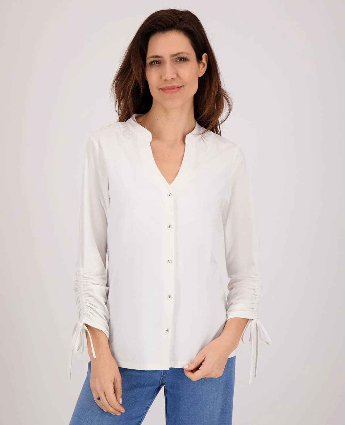Blouse Serena Travel | Porselein wit - Image 3