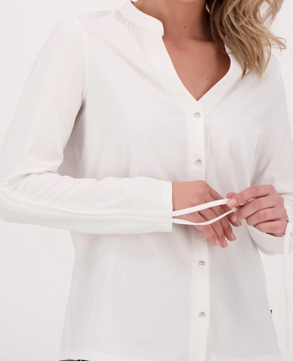 Blouse Serena Travel | Porselein wit - Image 4