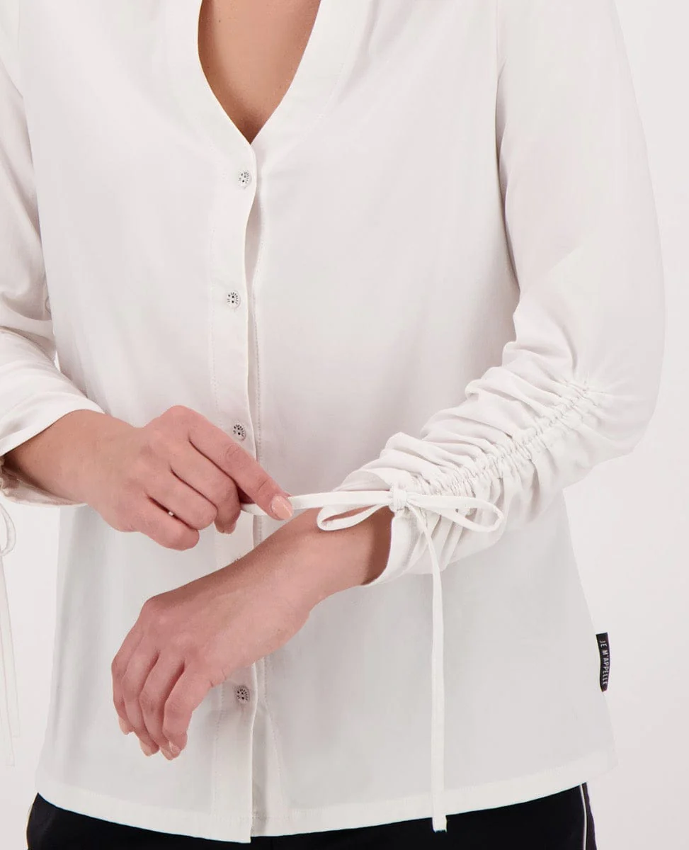 Blouse Serena Travel | Porselein wit - Image 6