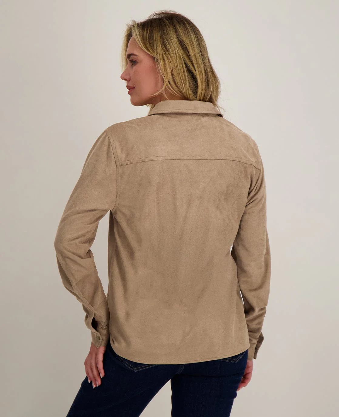 Blouse Suede | Camel - Image 7
