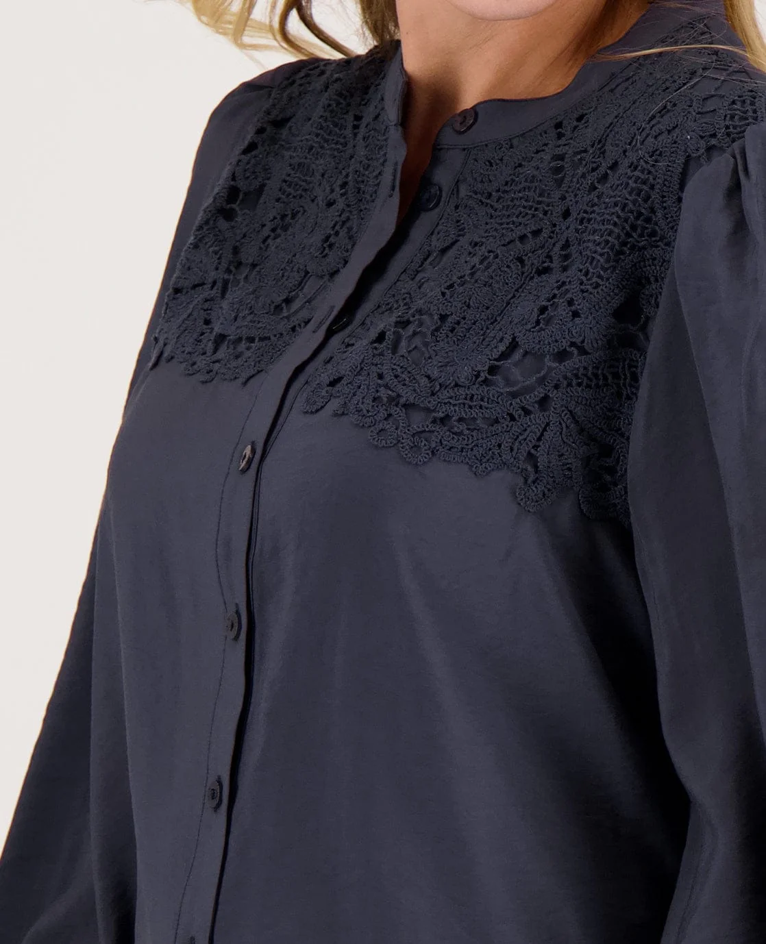 Blouse Tara | Donkerblauw - Image 3