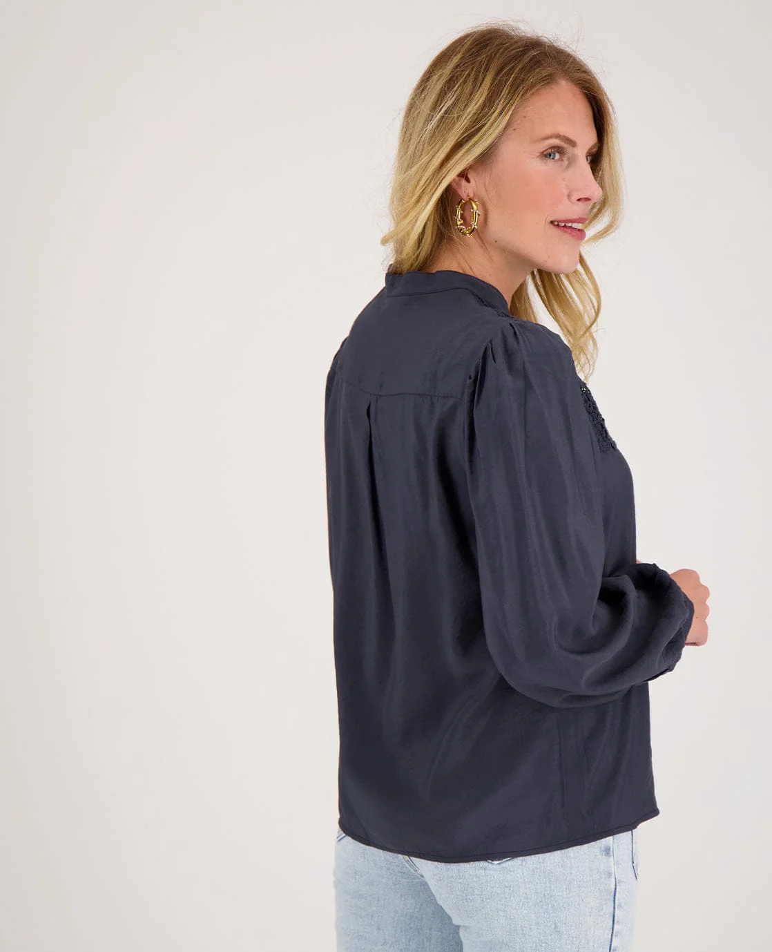 Blouse Tara | Donkerblauw - Image 5