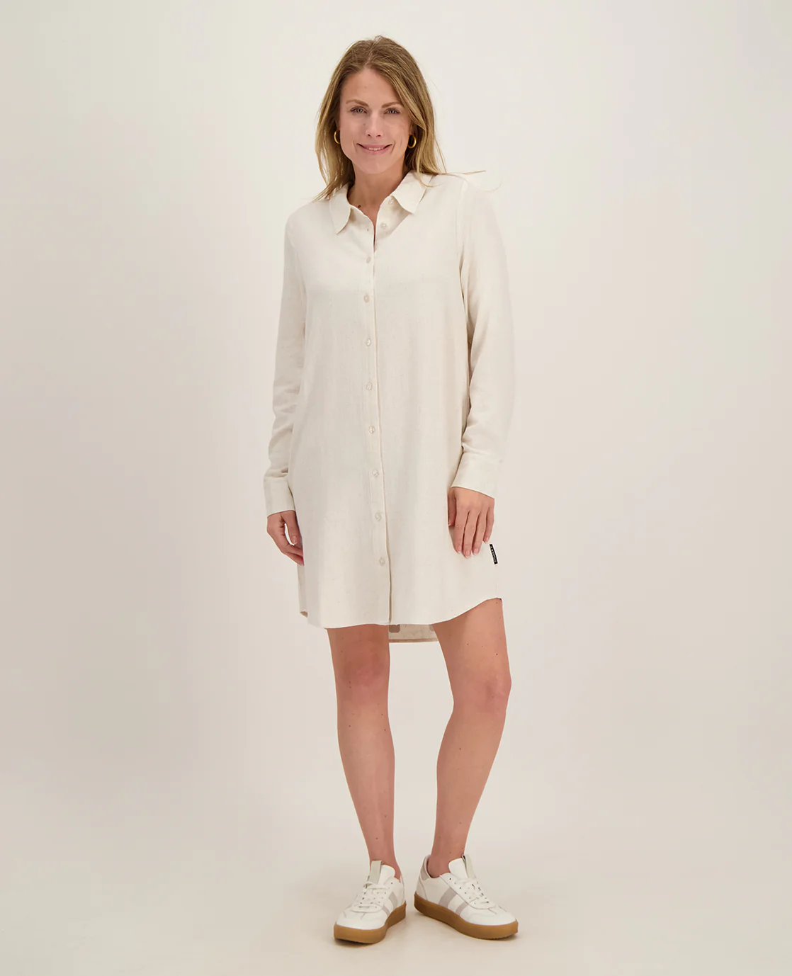 Blousedress Elodie | Beige Melange - Image 2