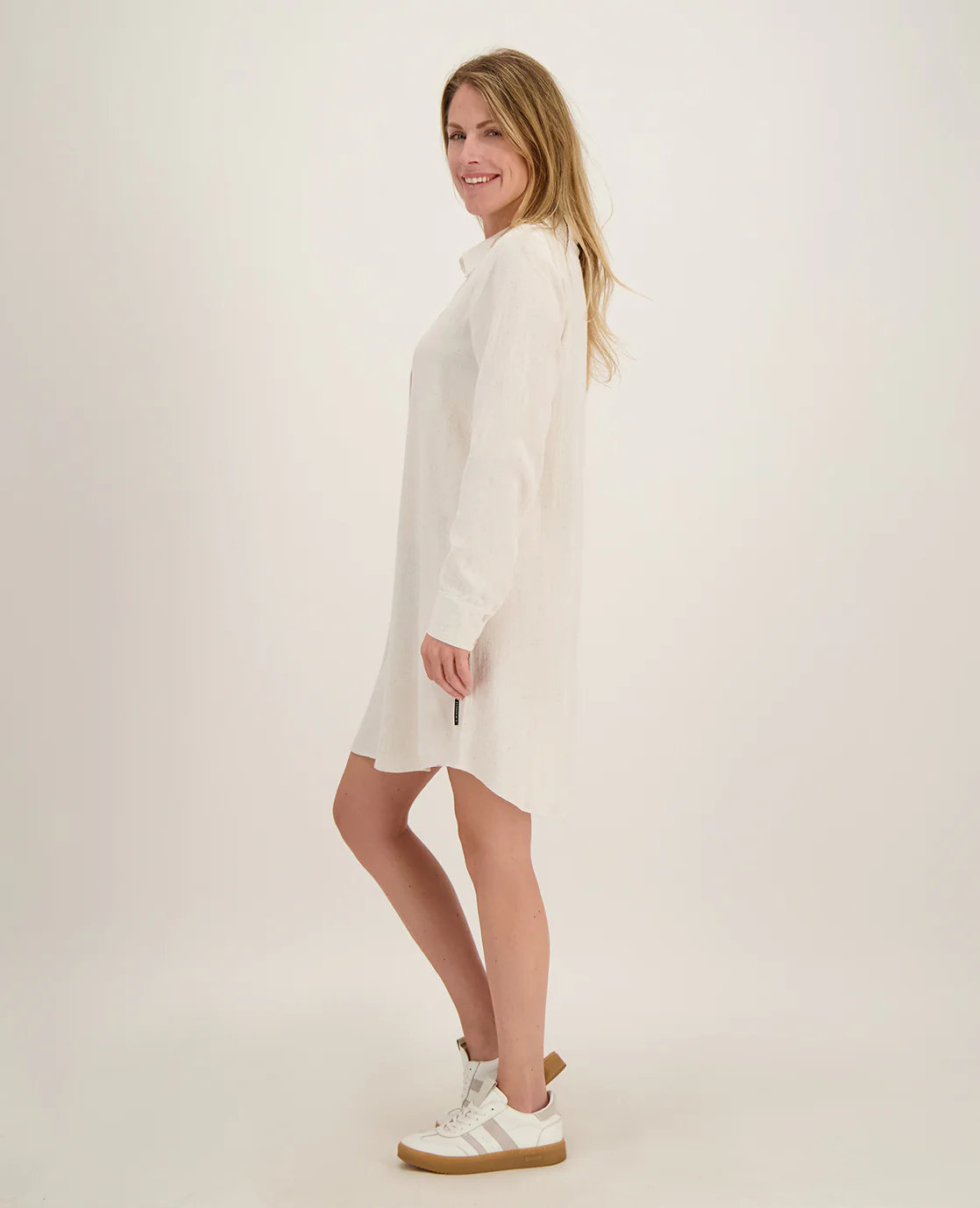 Blousedress Elodie | Beige Melange - Image 3
