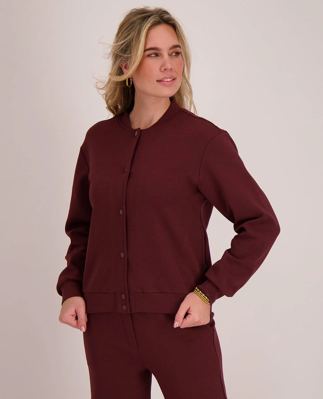 Bomber Veste | Dark Burgundy - Image 3