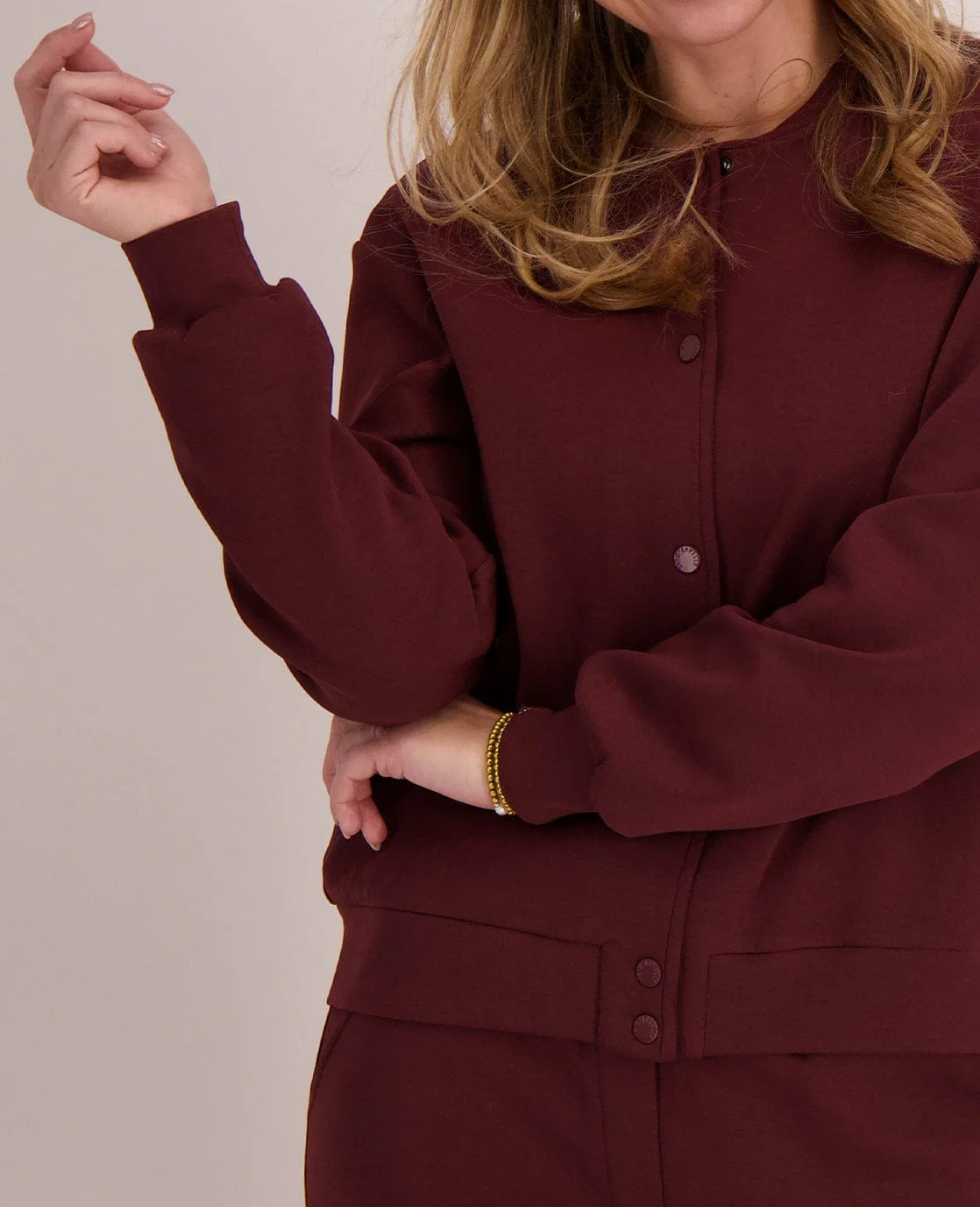 Bomber Veste | Dark Burgundy - Image 4