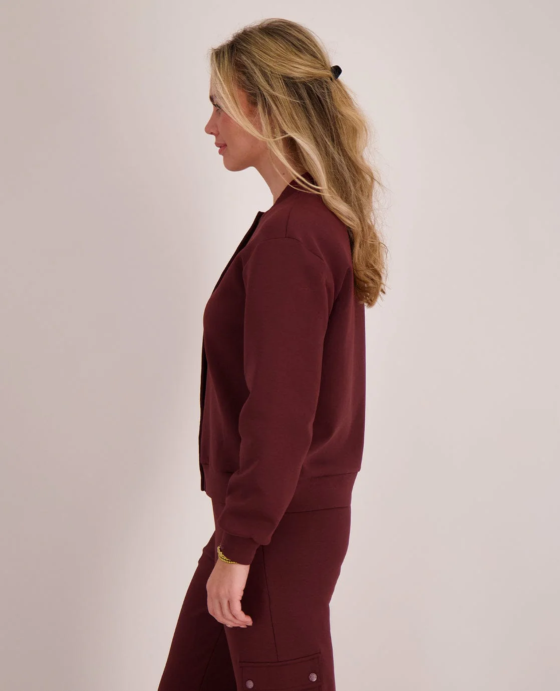 Bomber Veste | Dark Burgundy - Image 5