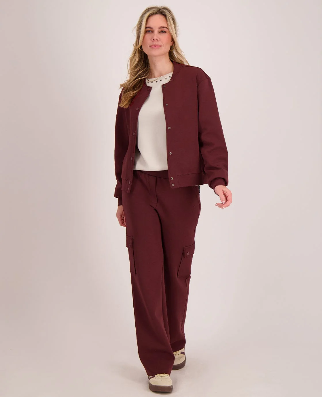 Bomber Veste | Dark Burgundy - Image 8