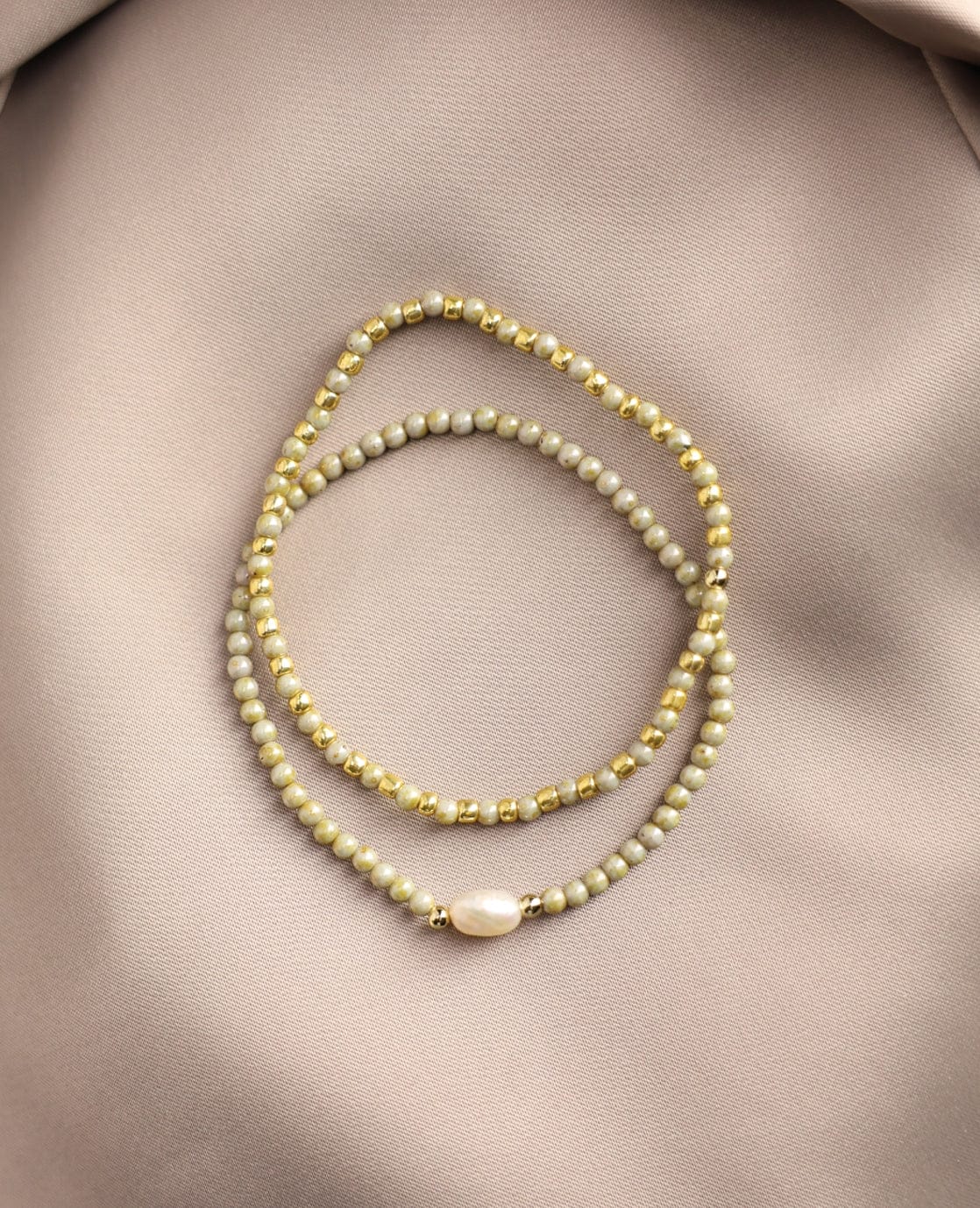 Bracelet | Light Olive / Gold - Image 2