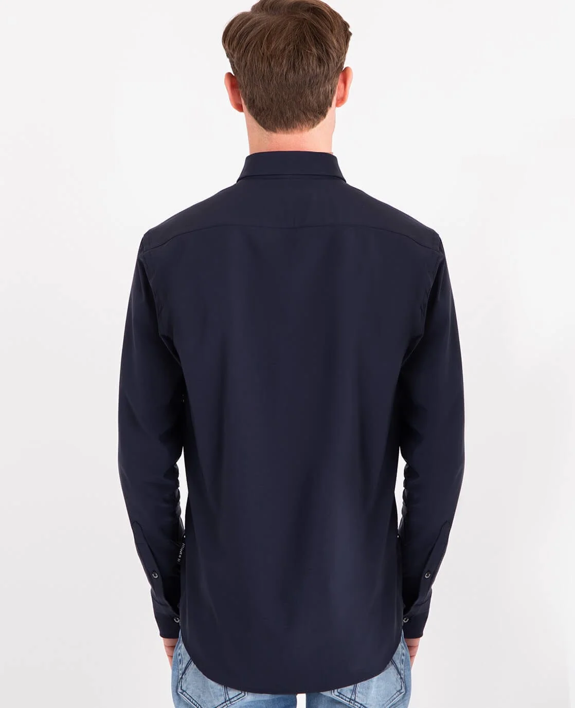 Button Down Shirt Homme Travel | Donkerblauw - Image 4