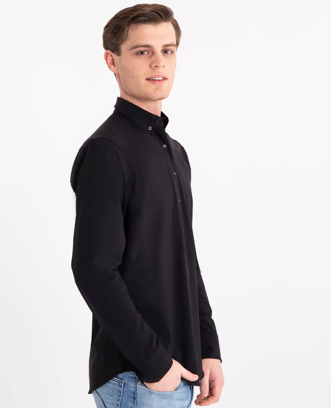 Button Down Shirt Homme Travel | Zwart - Image 3