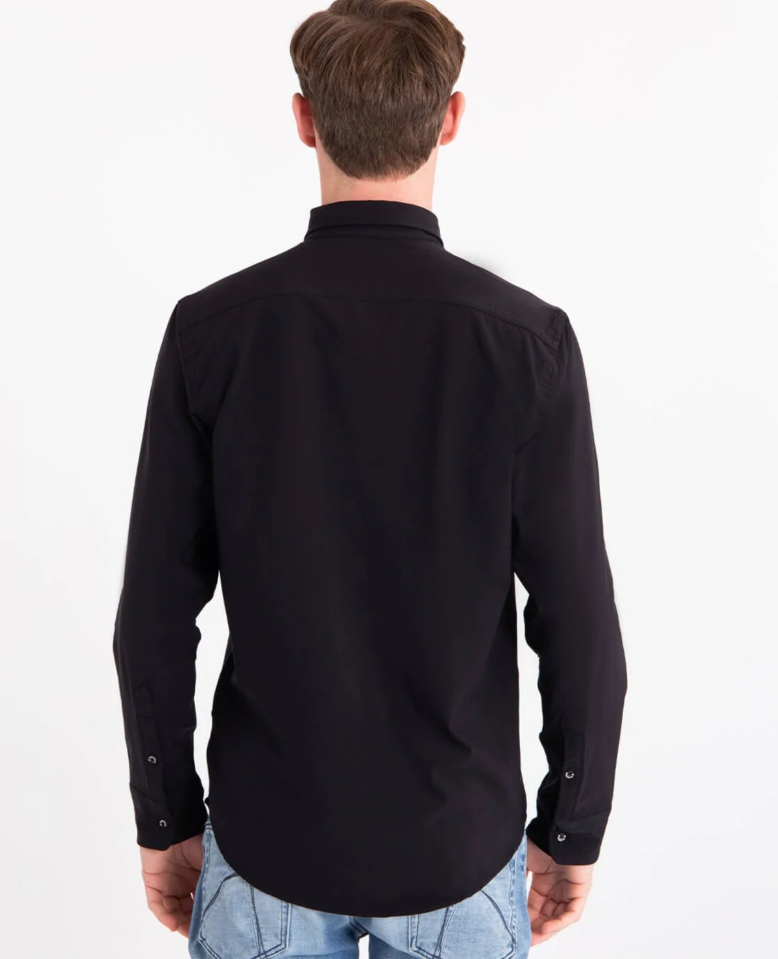 Button Down Shirt Homme Travel | Zwart - Image 4